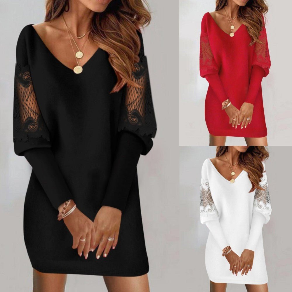 Alessia | Elegant Dress with Lace Sleeves