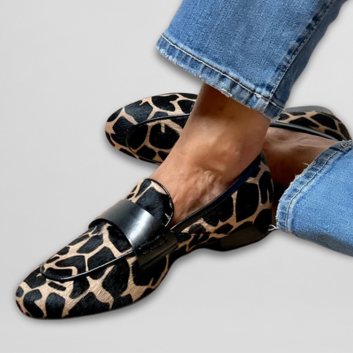 Katie - Mocassini con stampa leopardata