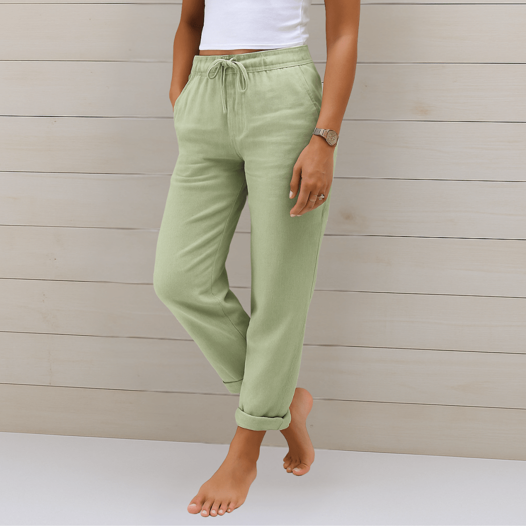 Susy | Premium Breathable Linen Stretch Trousers