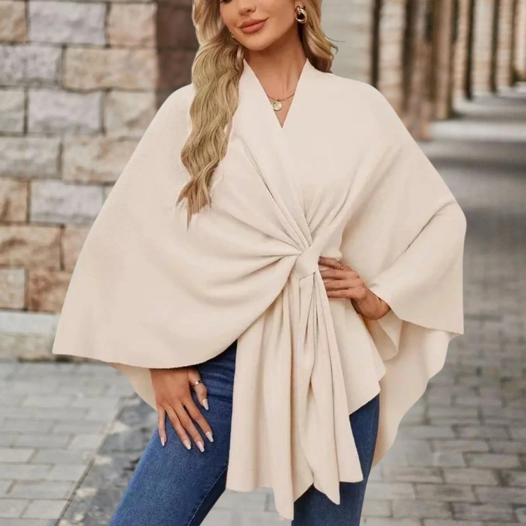 Yvette | Poncho Elegante con Drappeggio