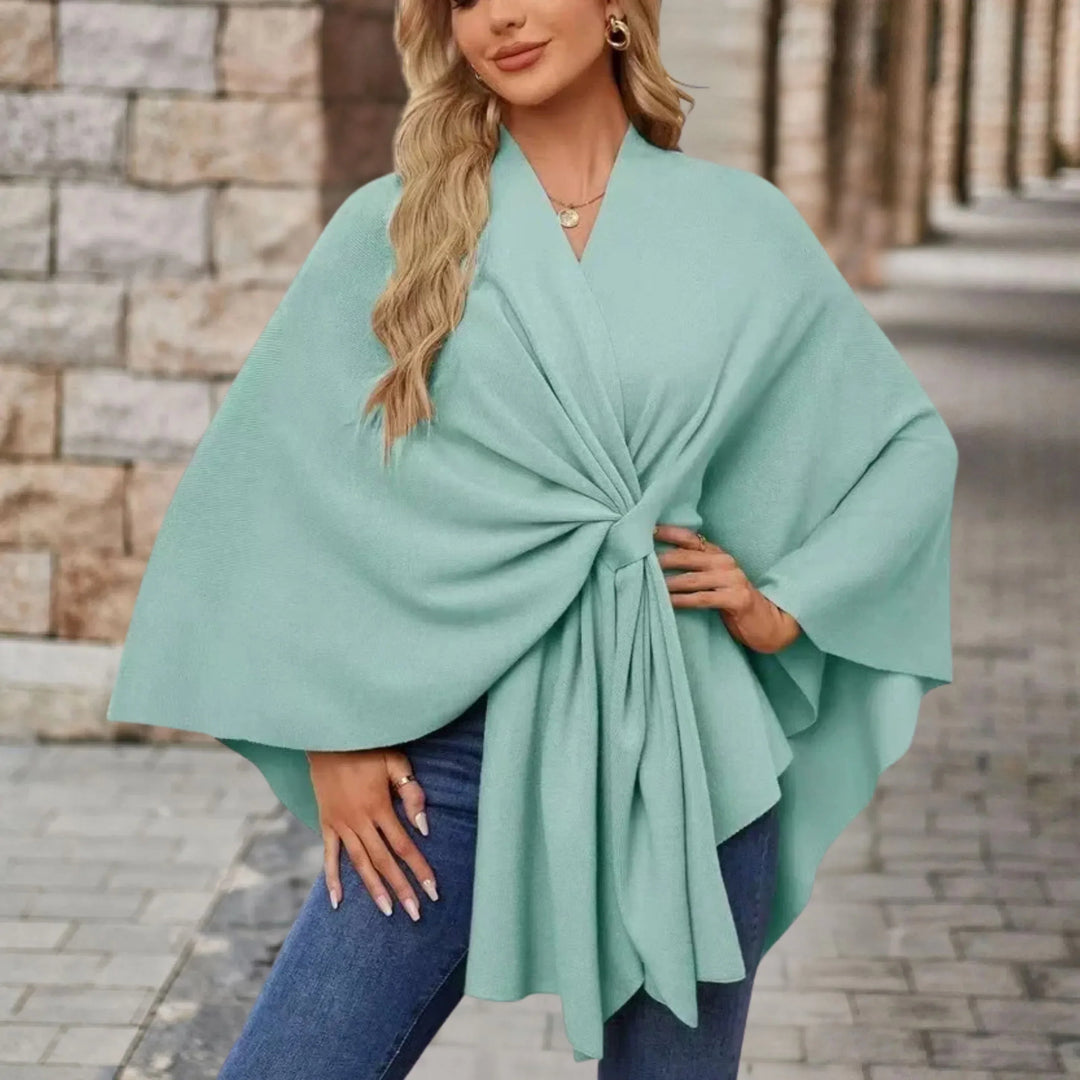 Yvette | Poncho Elegante con Drappeggio