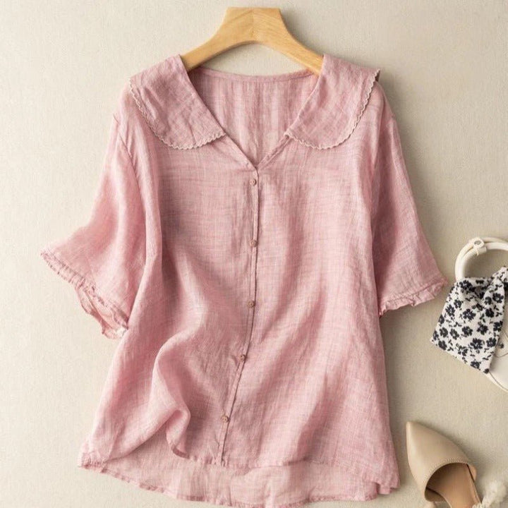 Adèle | Blouse aérée en lin
