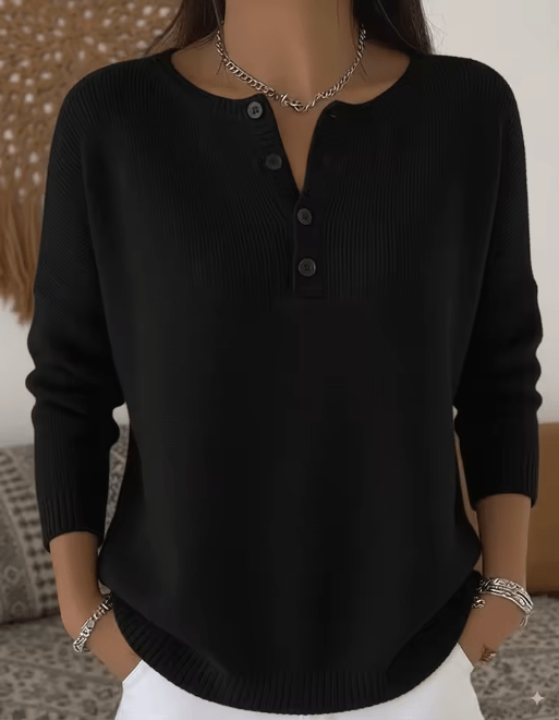 Vera | Elegant Shirt with Buttoned Neckline