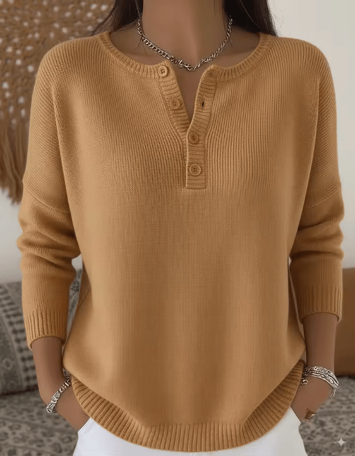 Vera | Elegant Shirt with Buttoned Neckline