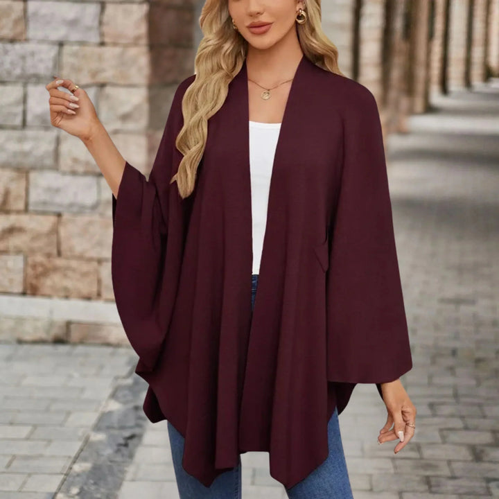 Yvette | Poncho Elegante con Drappeggio