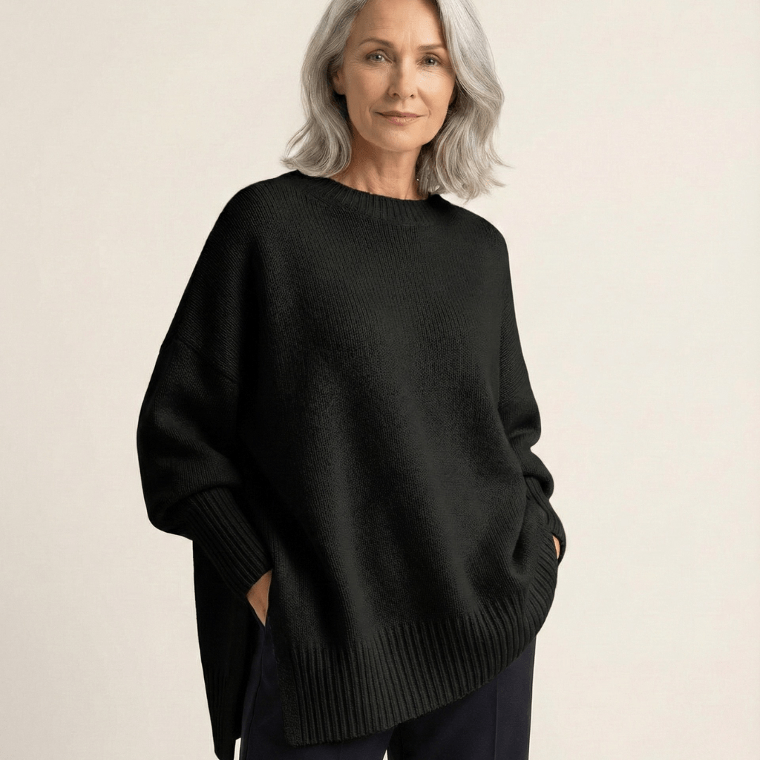 Livia I Elegant jumper with asymmetric hem