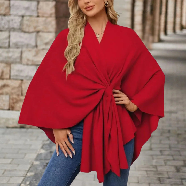 Yvette | Poncho Elegante con Drappeggio