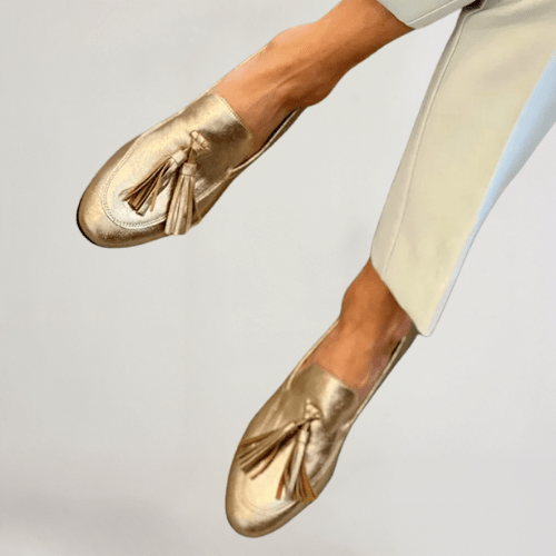 Vittoria | Mocassini da donna color oro