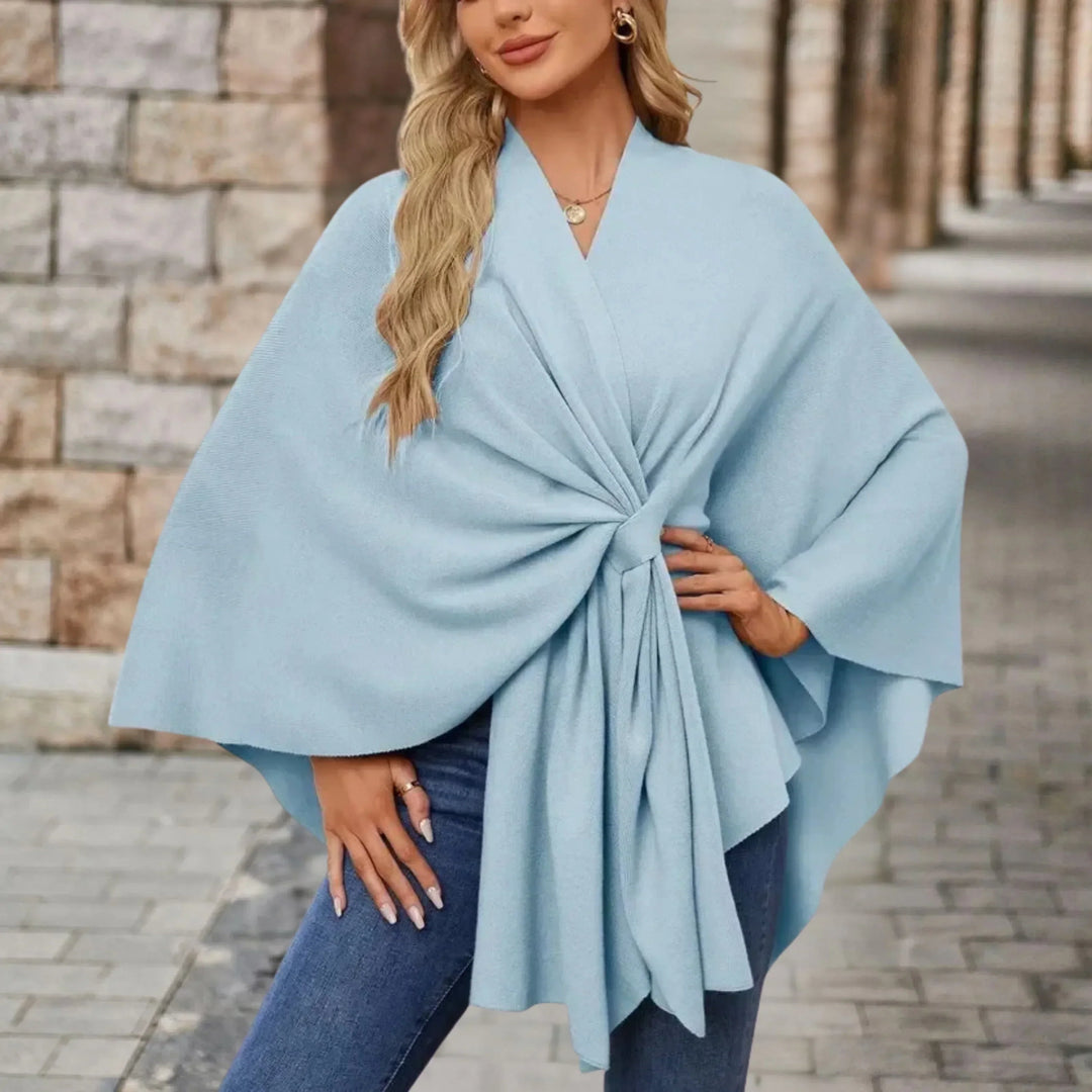 Yvette | Poncho Elegante con Drappeggio