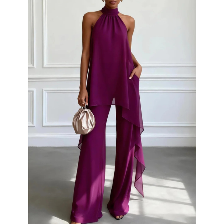 Viola | Elegante Completo con Pantaloni e Scollo all'Americana