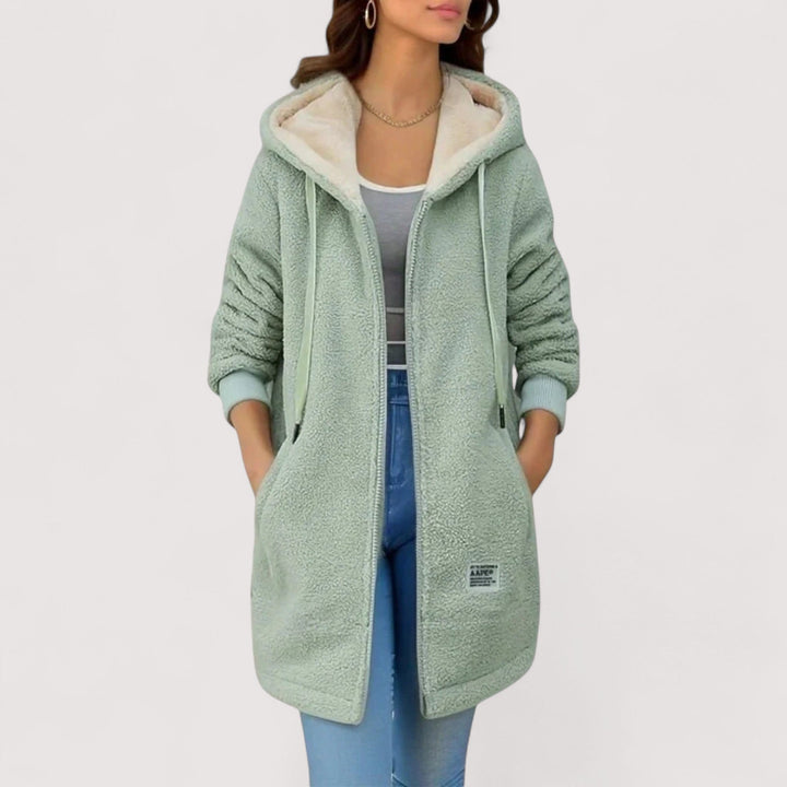 Selena | Giacca in pile con cappuccio