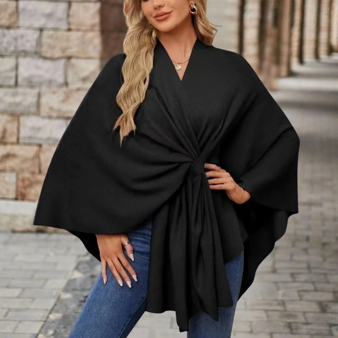 Yvette | Poncho Elegante con Drappeggio