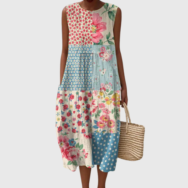 Anna | Vestito midi patchwork
