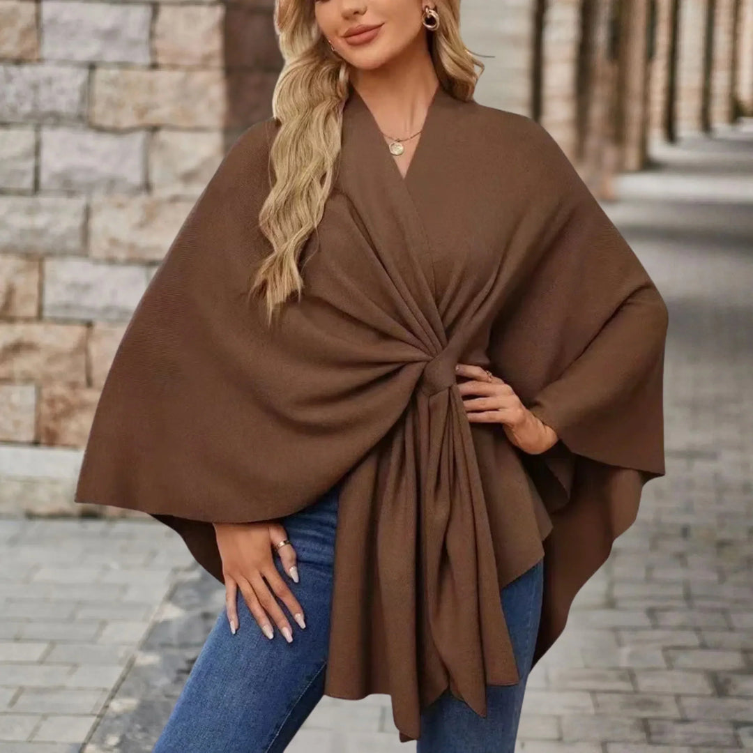 Yvette | Poncho Elegante con Drappeggio
