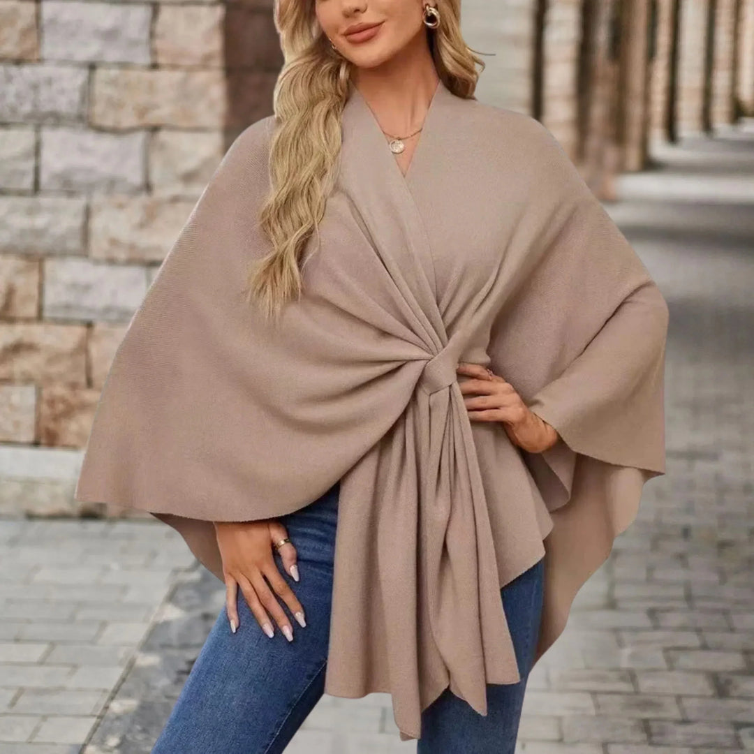 Yvette | Poncho Elegante con Drappeggio