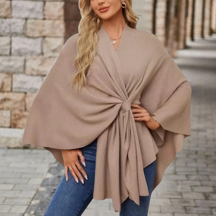 Yvette | Poncho Elegante con Drappeggio