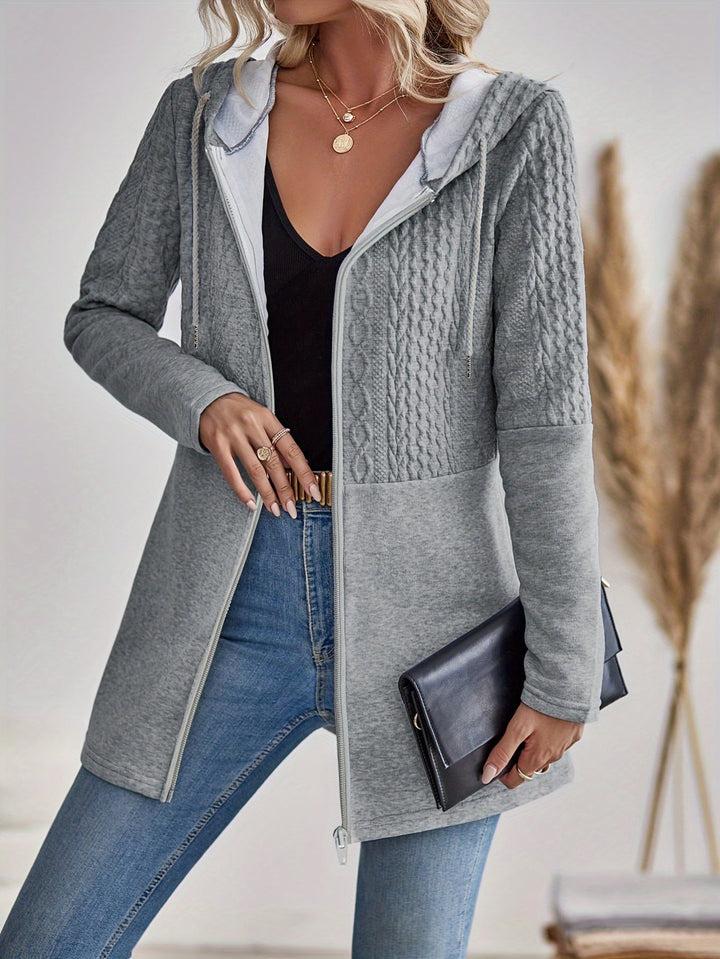 Vespara – Felpa da donna elegante con zip e cappuccio