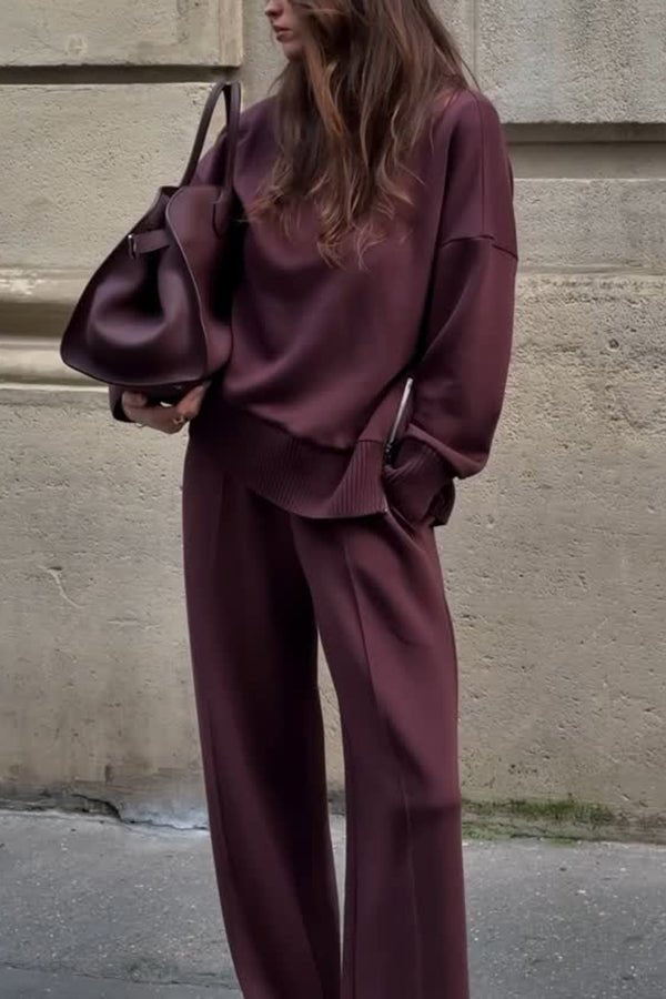 Valentina – Cozy Knit Sweater and Trousers Set
