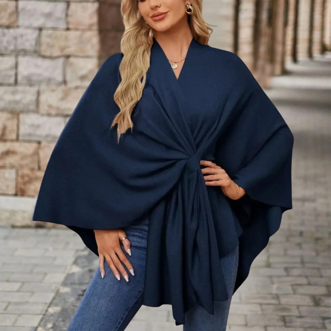 Yvette | Poncho Elegante con Drappeggio