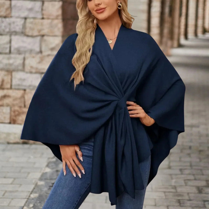 Yvette | Poncho Elegante con Drappeggio