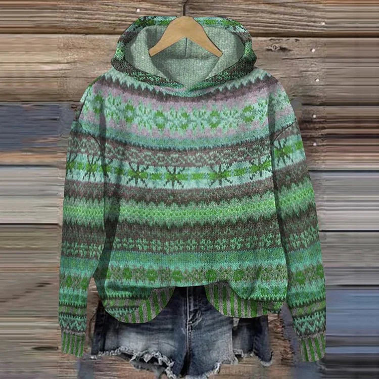 Élise | Retro sweatshirt with ethnic patterns