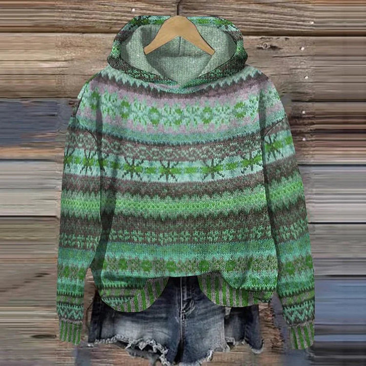 Élise | Retro sweatshirt with ethnic patterns