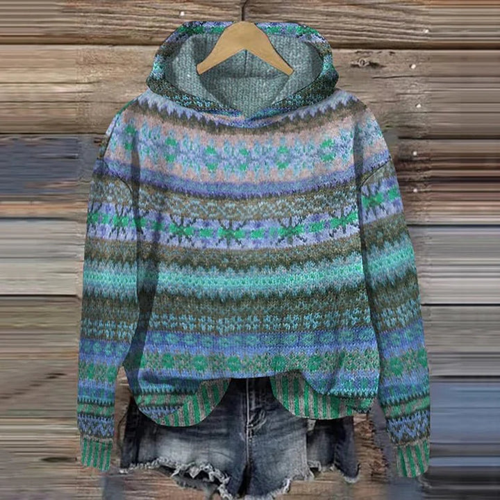 Élise | Retro sweatshirt with ethnic patterns