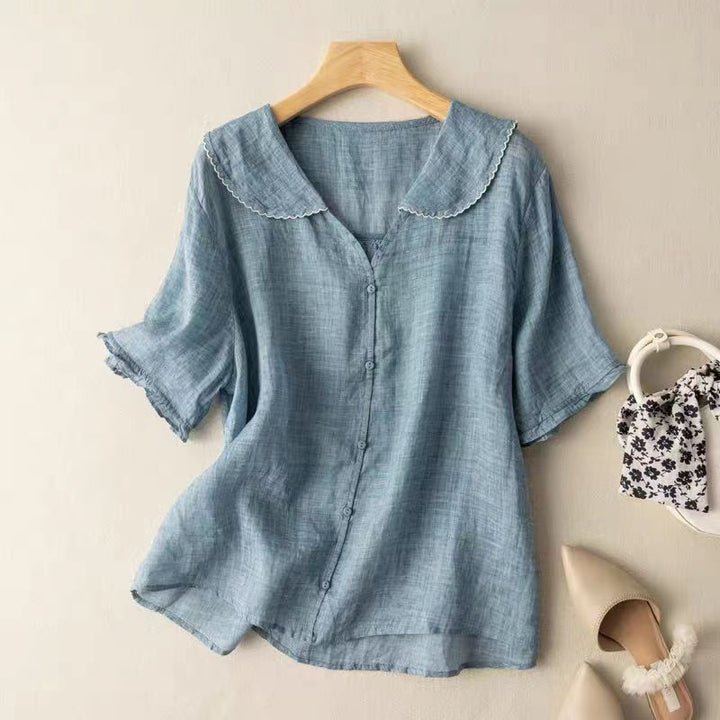 Adèle | Blouse aérée en lin