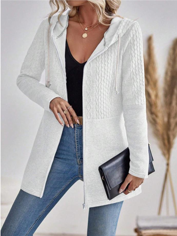 Vespara – Felpa da donna elegante con zip e cappuccio