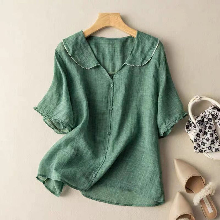 Adèle | Blouse aérée en lin