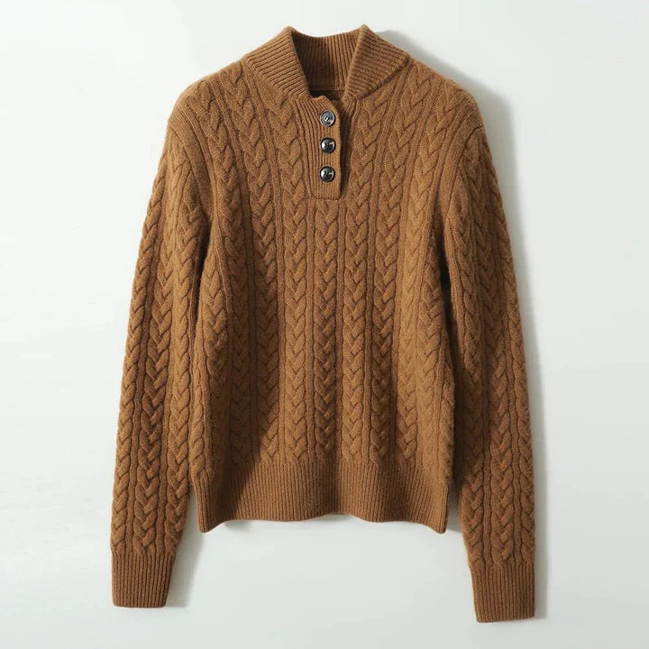 Carla | Cardigan Cable Knit con Bottoni