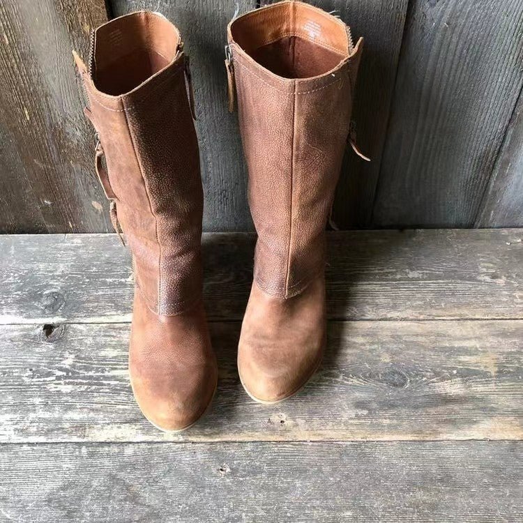 Amparo | Stivali Autunnali in Pelle Vintage