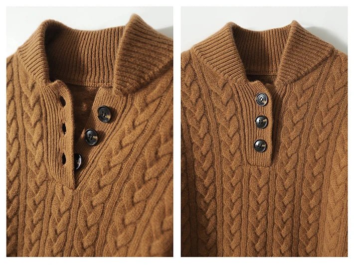 Carla | Cardigan Cable Knit con Bottoni