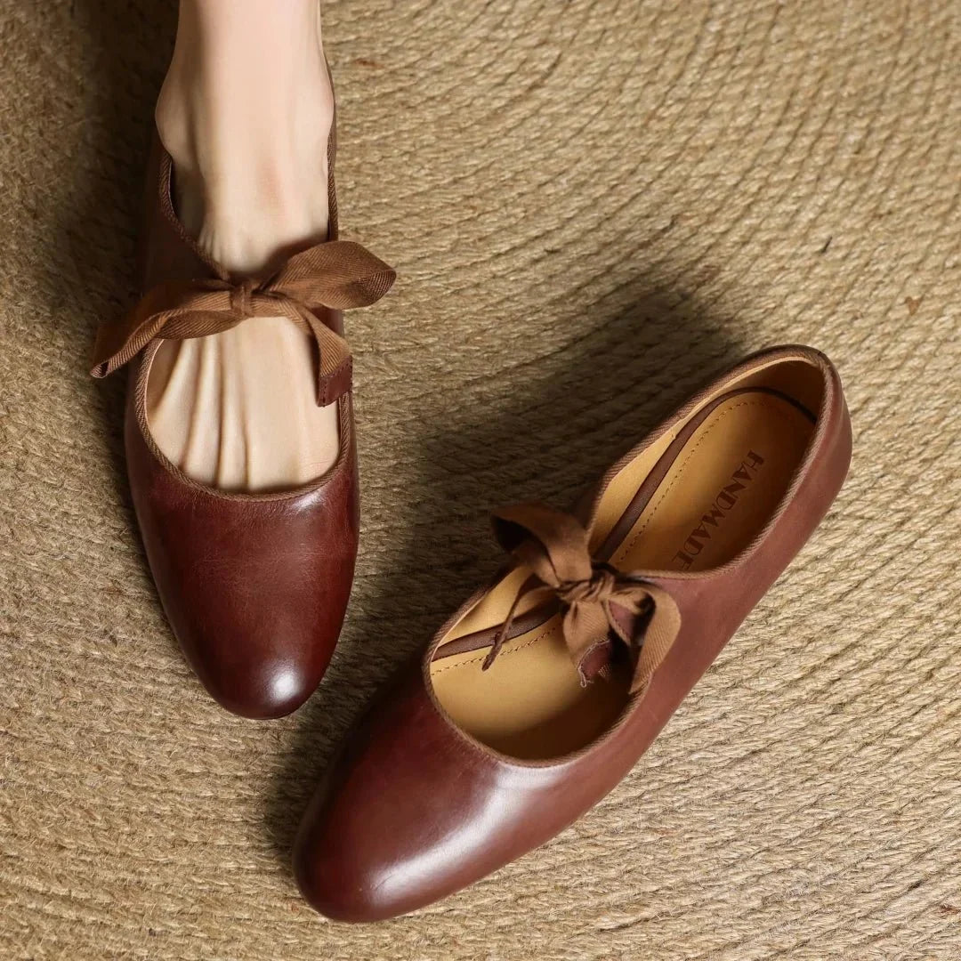 Bellaria | Ballerine Eleganti in Vera Pelle Italiana con Fiocco