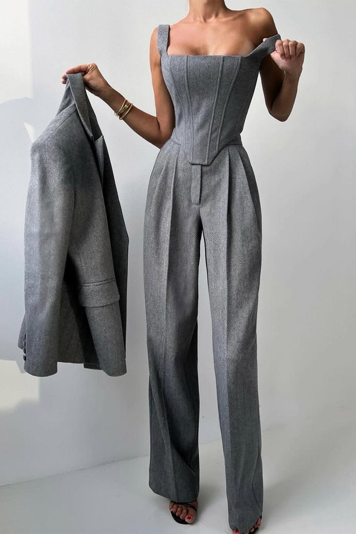 Dolce – Complete Three-Piece Suit with Double-Breasted Blazer