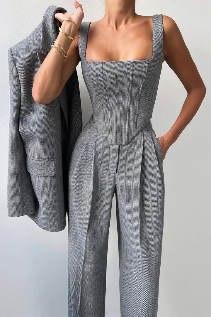 Dolce – Complete Three-Piece Suit with Double-Breasted Blazer