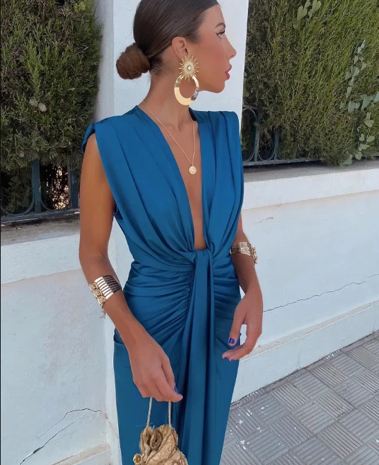 Moriah | Abito elegante con pieghe