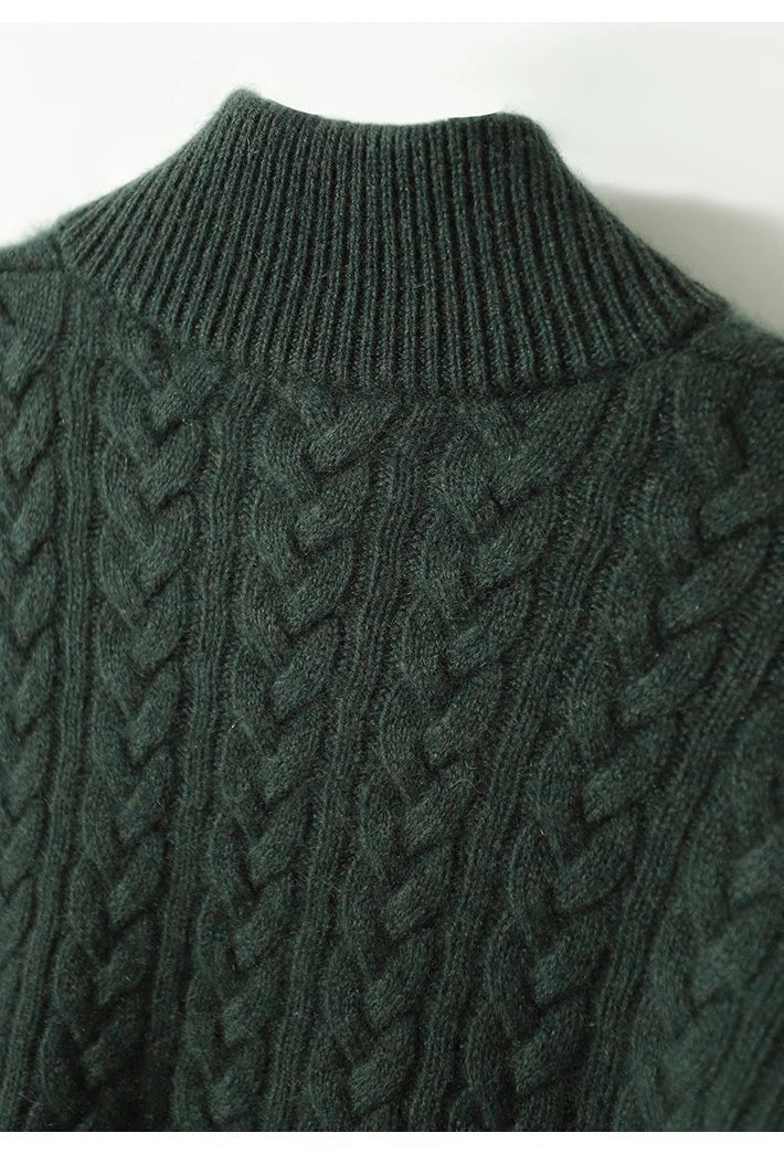 Carla | Cardigan Cable Knit con Bottoni