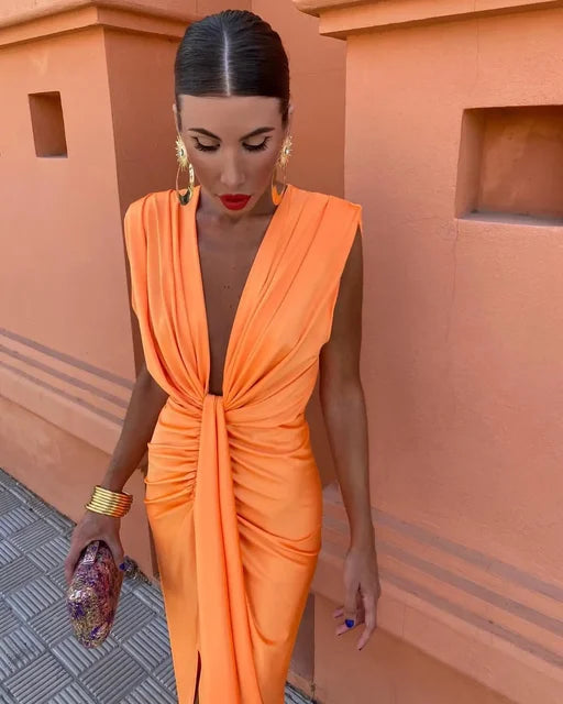 Moriah | Abito elegante con pieghe