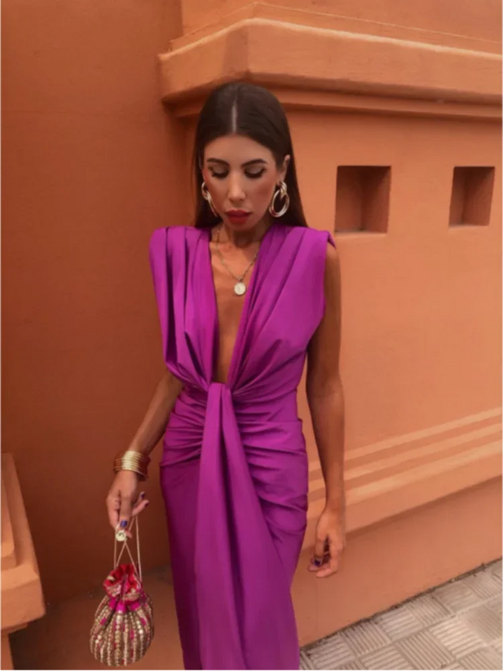 Moriah | Abito elegante con pieghe