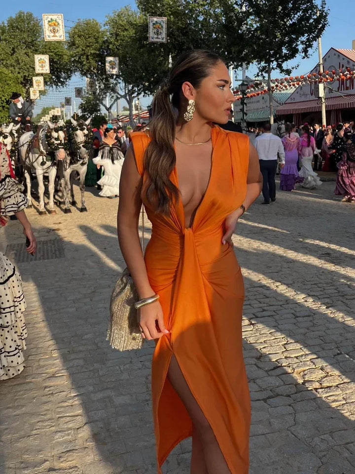Moriah | Abito elegante con pieghe