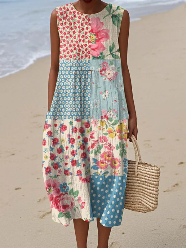 Anna | Vestito midi patchwork