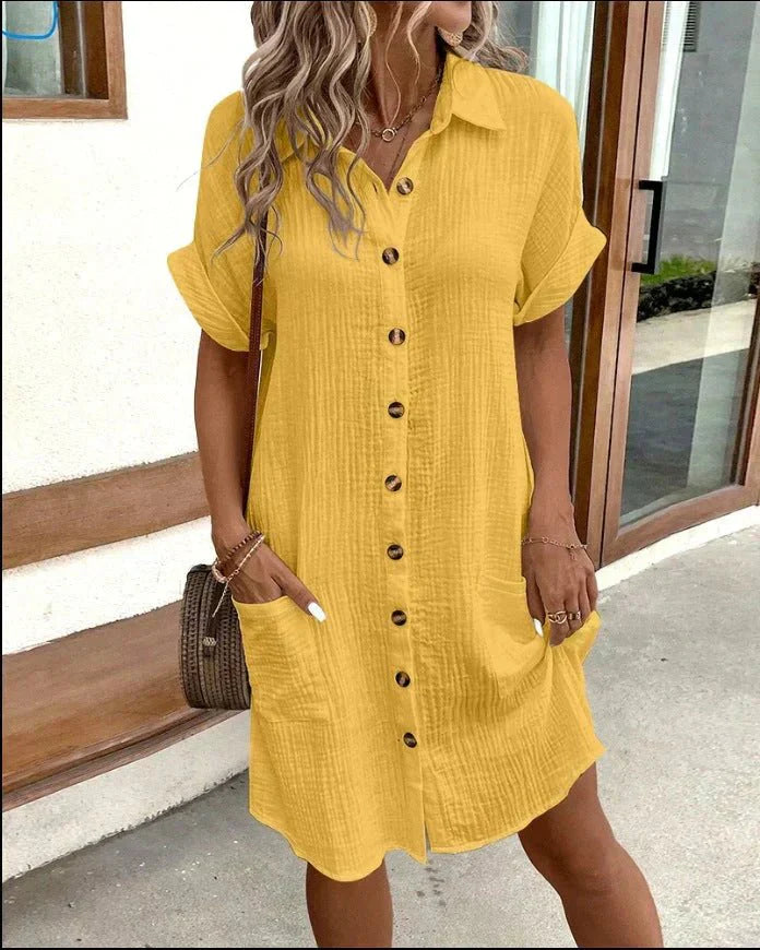 Dunya | elegante vestito polo con cintura