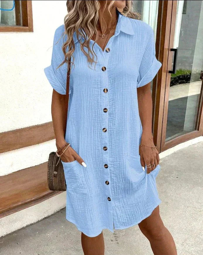 Dunya | elegante vestito polo con cintura
