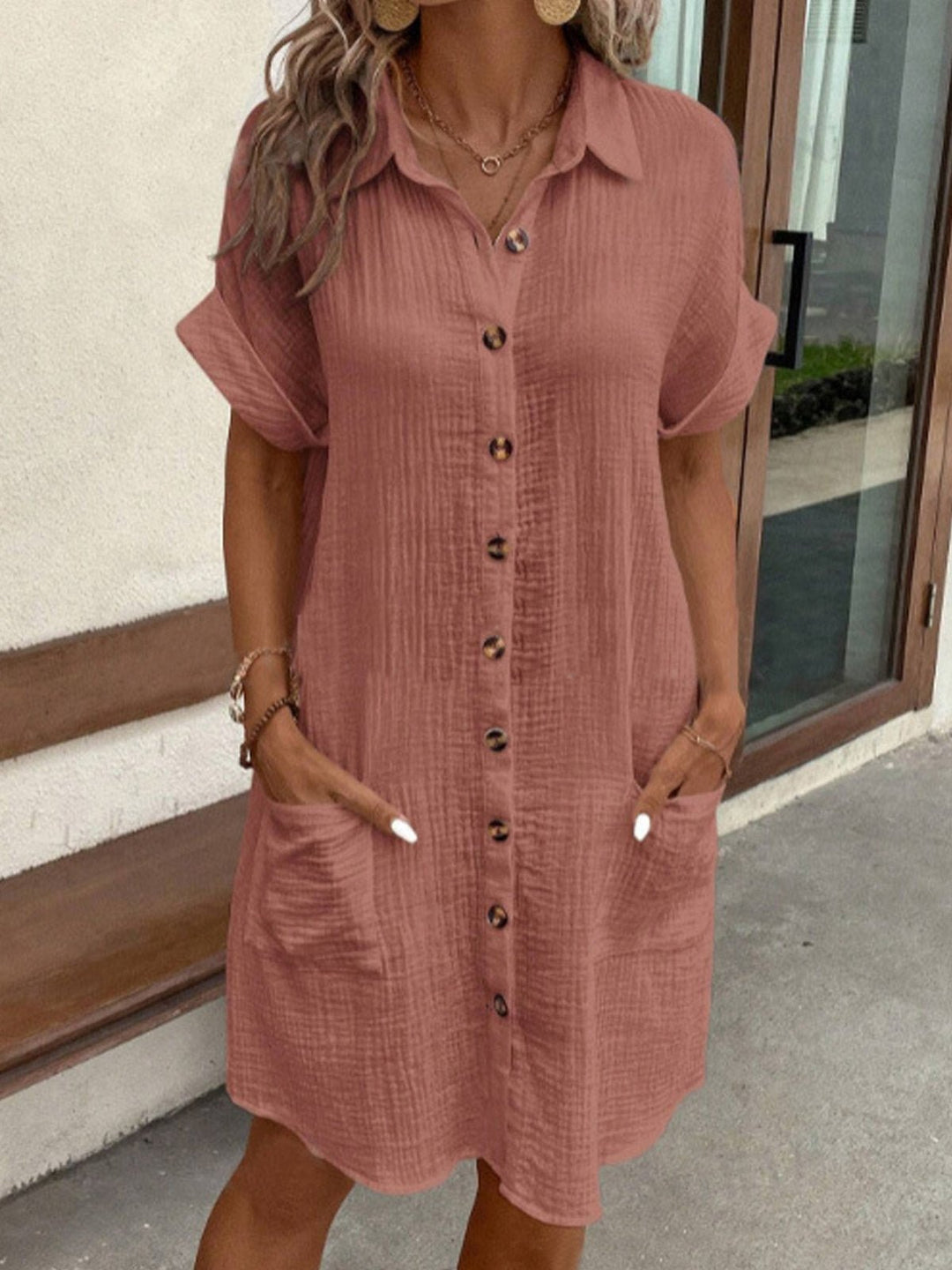 Dunya | elegante vestito polo con cintura