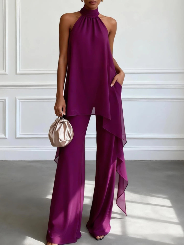 Viola | Elegante Completo con Pantaloni e Scollo all'Americana