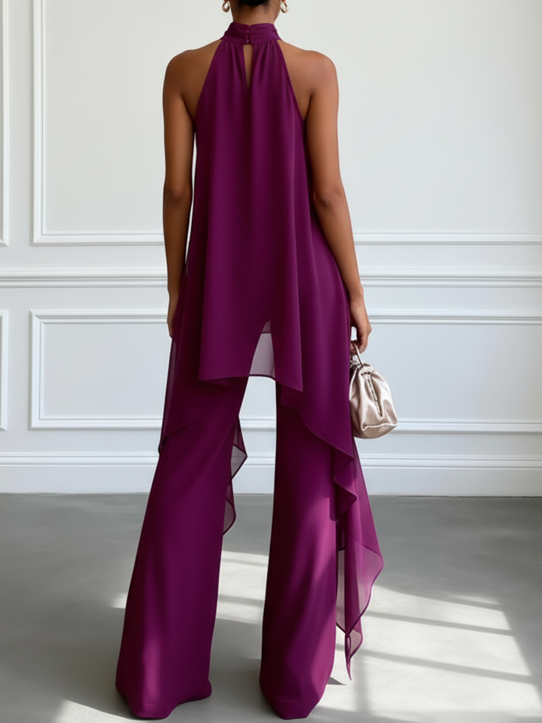 Viola | Elegante Completo con Pantaloni e Scollo all'Americana