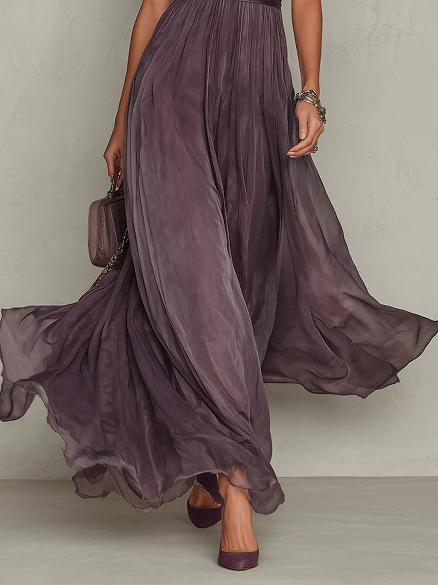 Ashley | Abito lungo vintage in chiffon