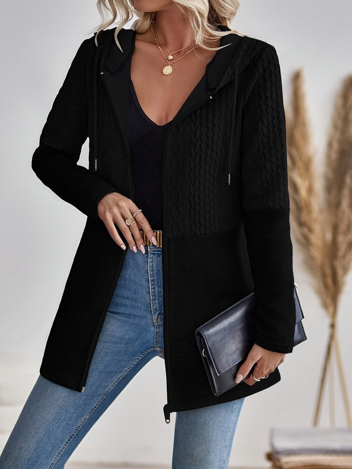 Vespara – Felpa da donna elegante con zip e cappuccio