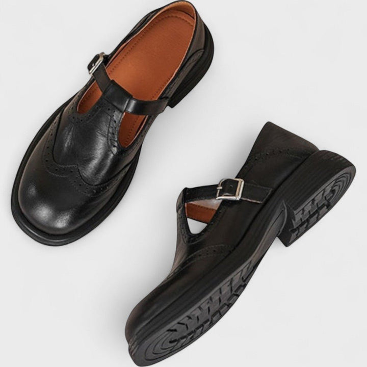 Elisa | Scarpe di Lusso in Vera Pelle con Tacco Basso